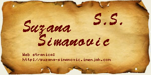 Suzana Simanović vizit kartica